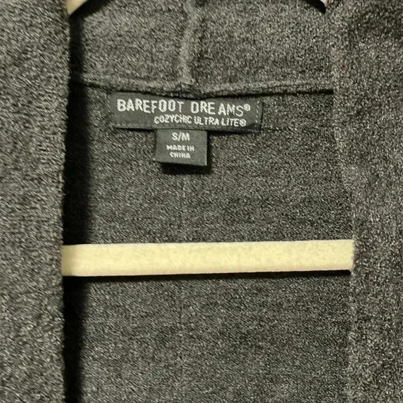 Barefoot Dreams Cozychic  ultralite grey open cardigan - Picture 2 of 4